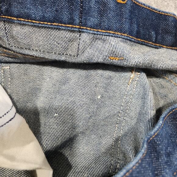 VTG 80s 90s Genuine Roebucks Mens 38x30 Dark Wash USA Made Blue Denim Jeans - Picture 13 of 16